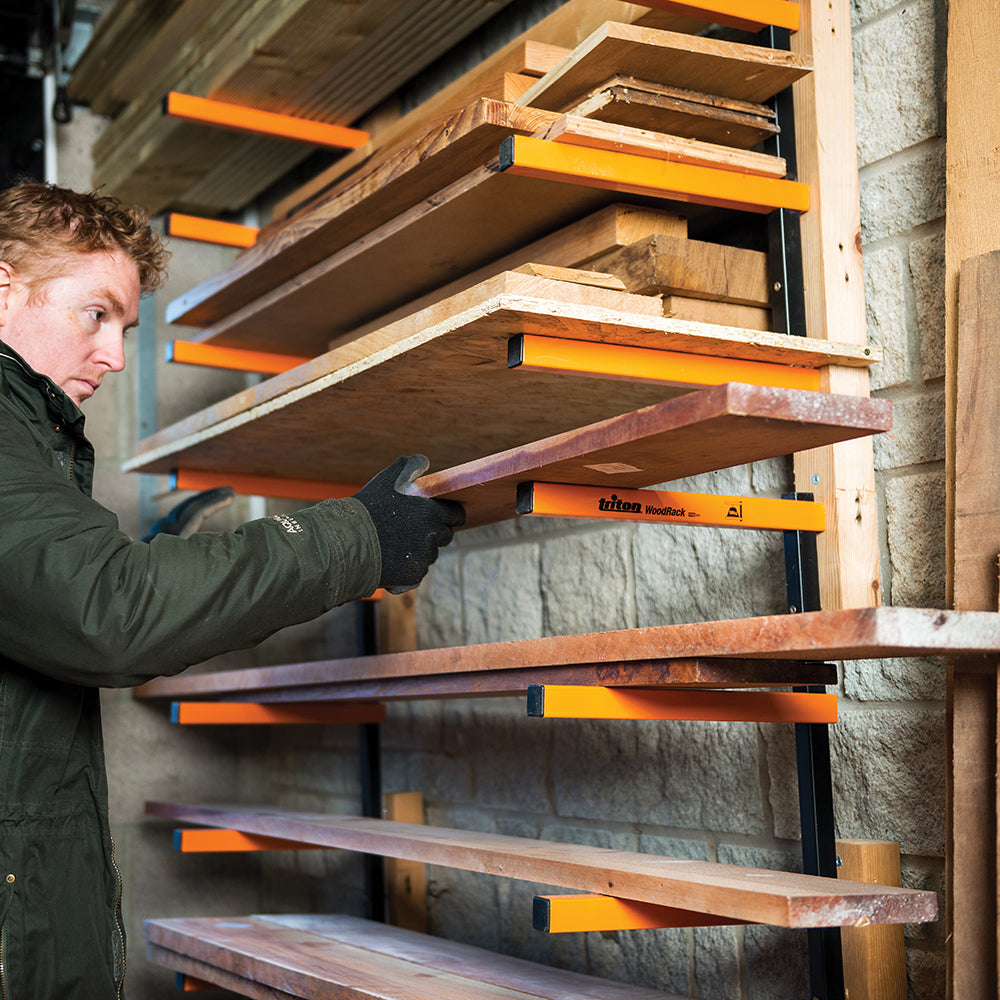 Sistema di immagazzinaggio legno a rastrelliera