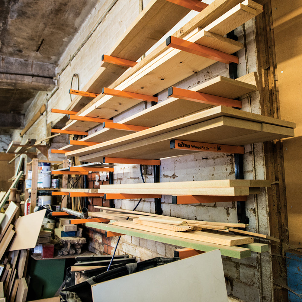 Sistema di immagazzinaggio legno a rastrelliera