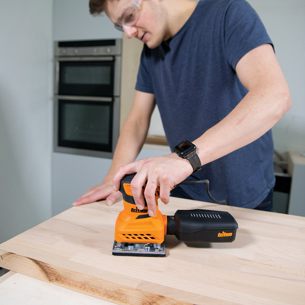 Triton TQTRSS 200W Orbital Palm Sander 1/4 Sheet