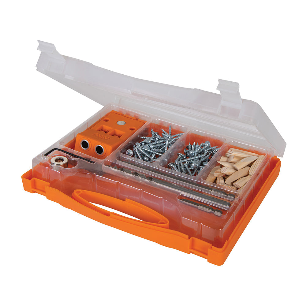 Mini guía doble y accesorios para agujeros ocultos, 8 pzas