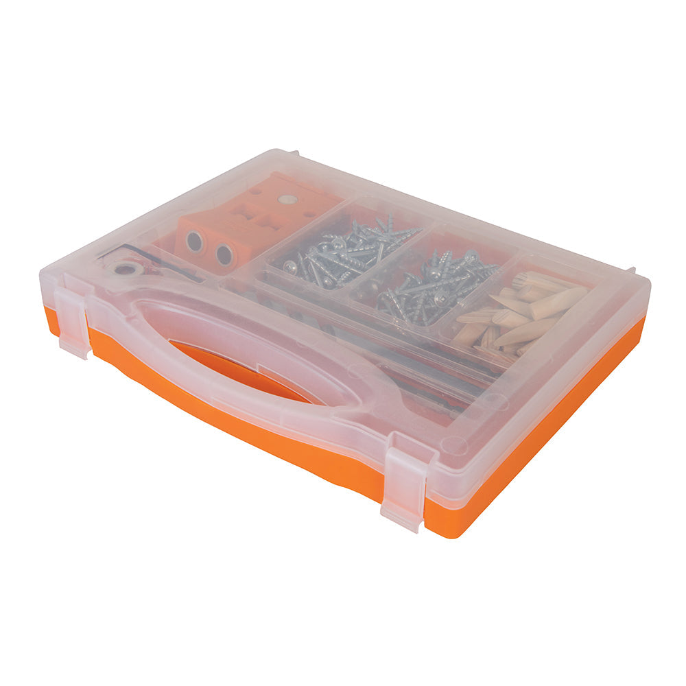 Mini guía doble y accesorios para agujeros ocultos, 8 pzas