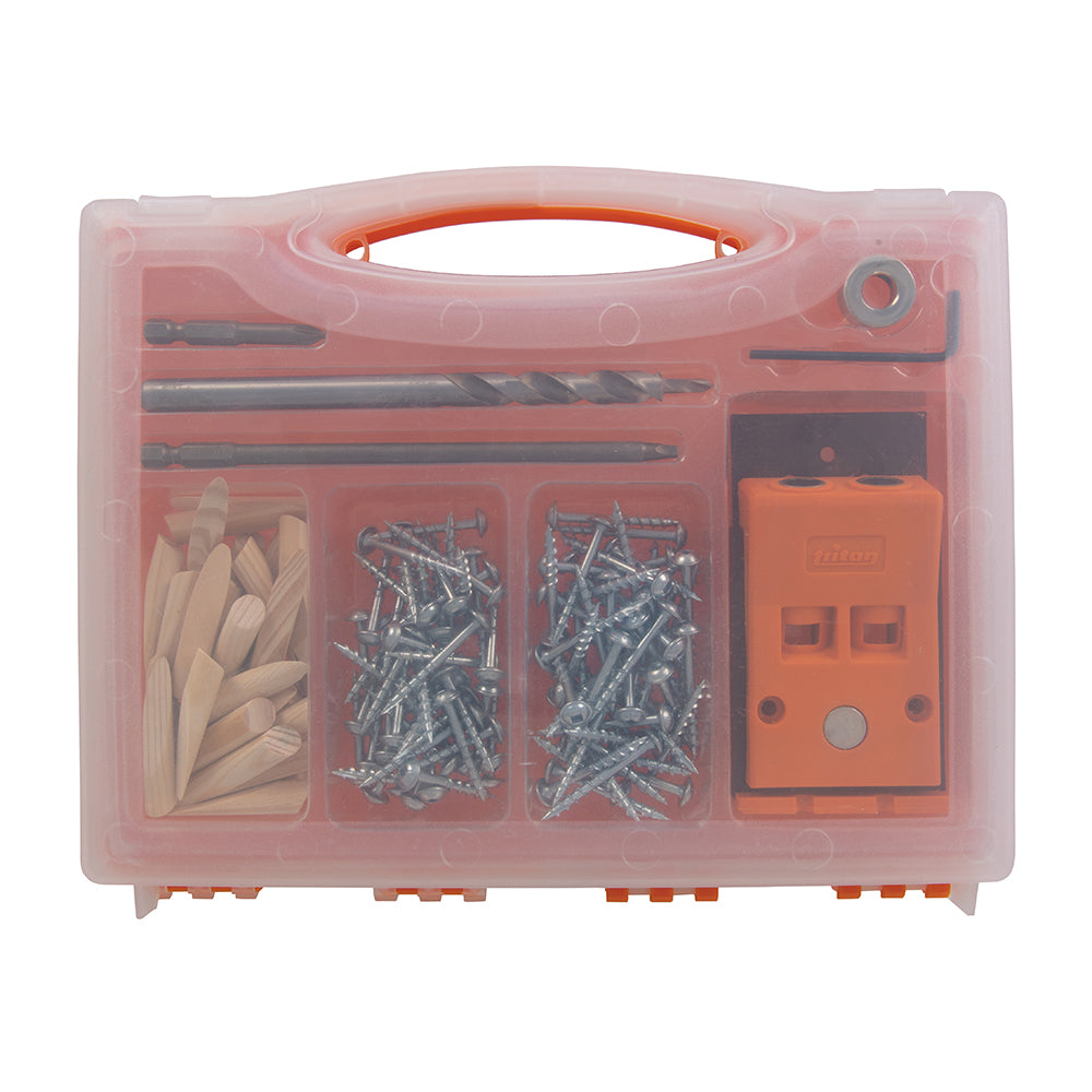 Mini guía doble y accesorios para agujeros ocultos, 8 pzas
