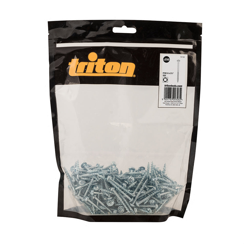 Tornillos galvanizados con cabeza de arandela y rosca gruesa Nº 8 x 2-1/2