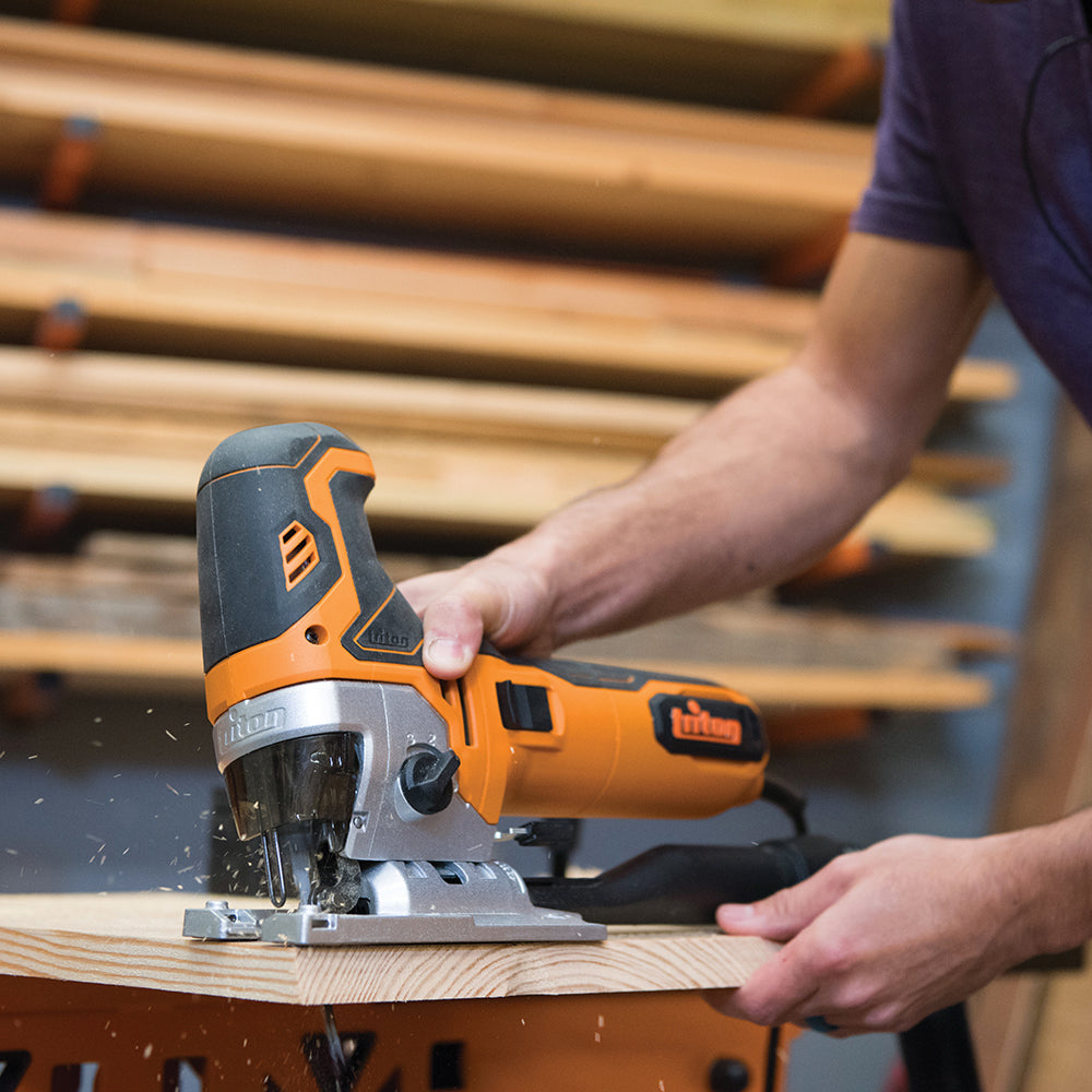 Triton TJS001 Sierra de calar pendular con guía láser, 750 W