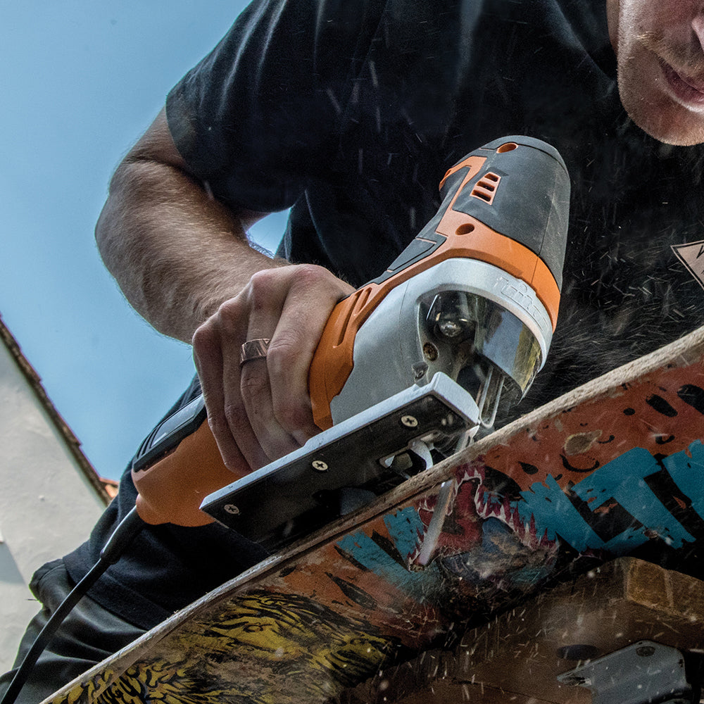 Triton TJS001 Sierra de calar pendular con guía láser, 750 W