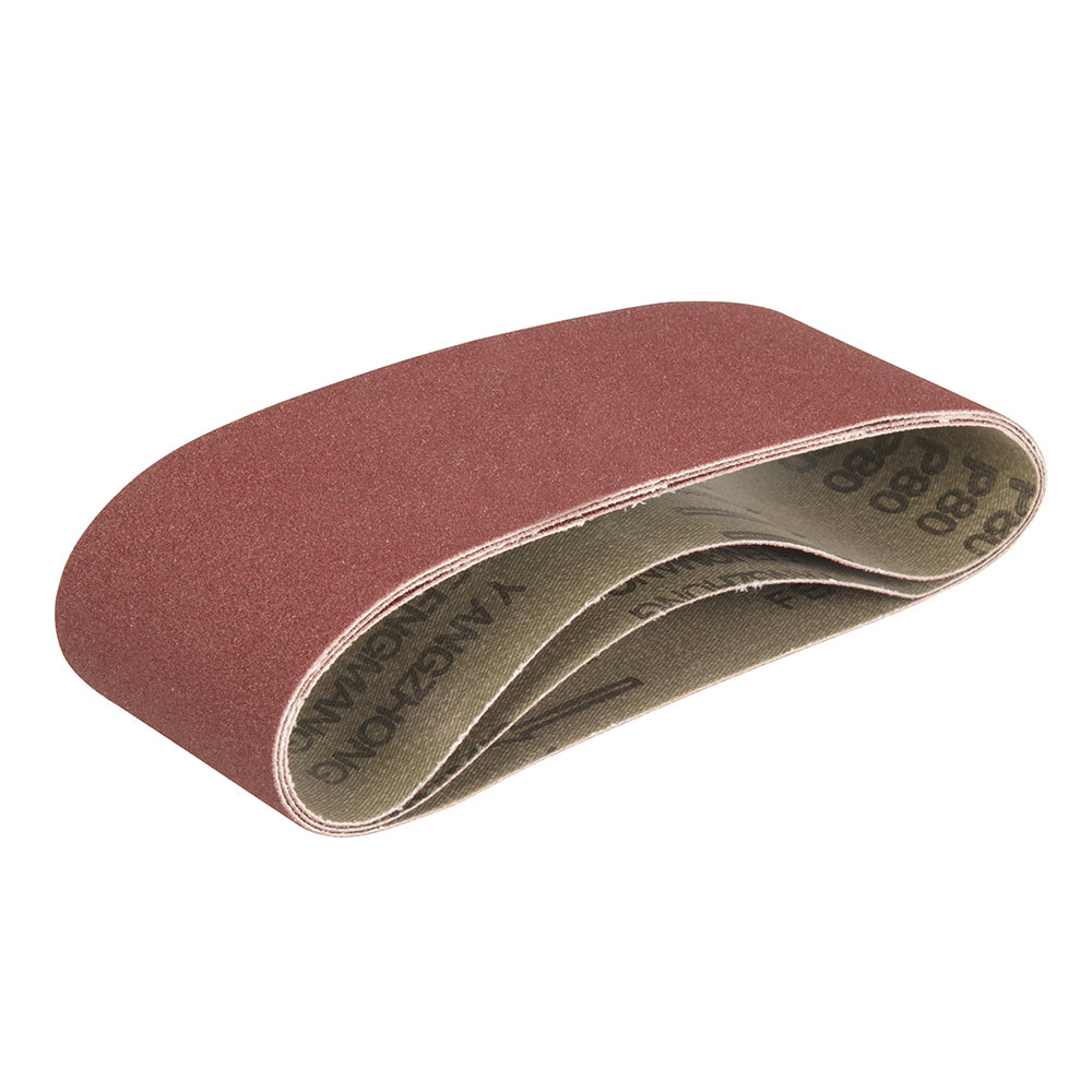 Triton TCMBS80G Aluminium Oxide Sanding Belts 3pk