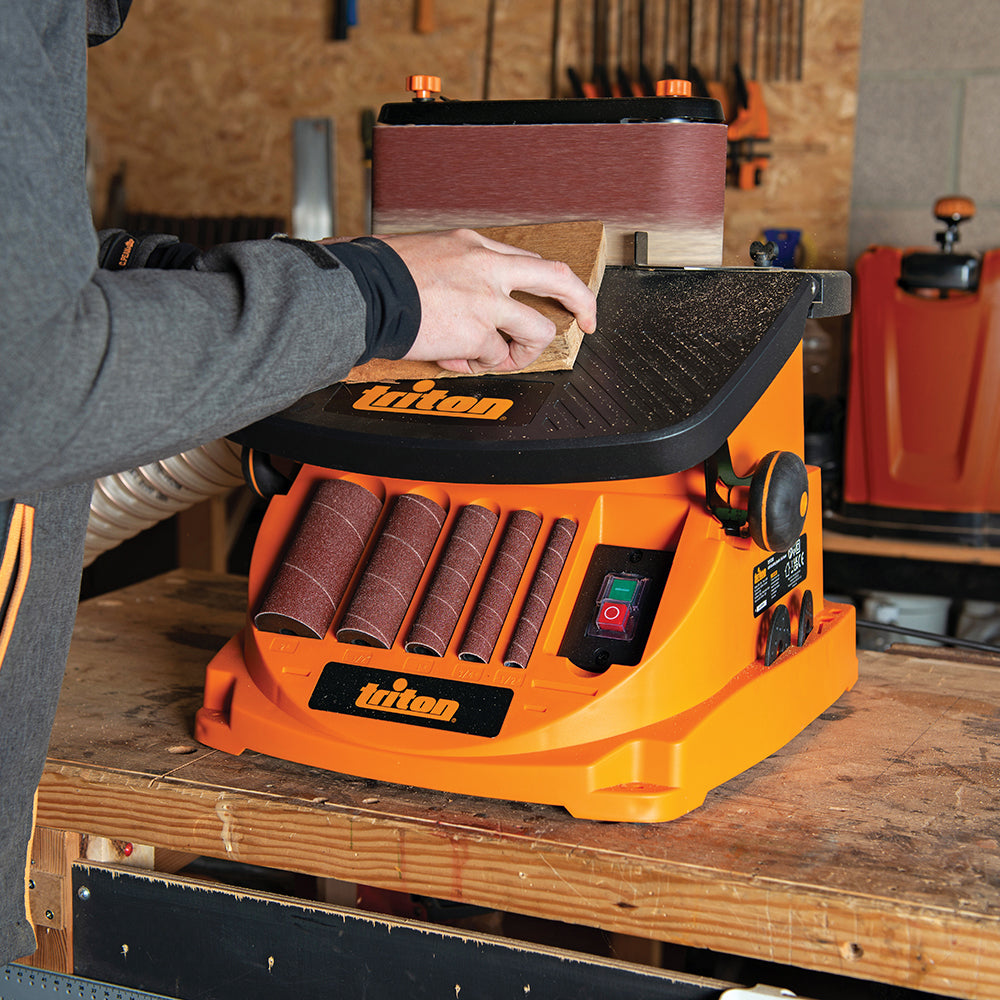 Triton TSPST450 Levigatrice a mandrino oscillante e a nastro 450 W